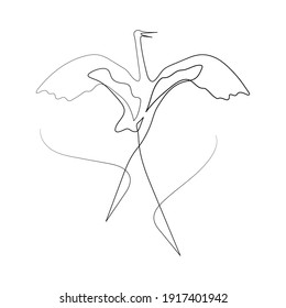 Ilustración vectorial del bello dibujo de líneas de aves. Es bueno para portada, afiche, camiseta, diseño gráfico impreso y otros.