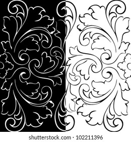 Vector illustration beautiful black and white background