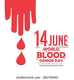 Vector illustration of a beautiful with a Blood Drop for World Blood Donor Day.