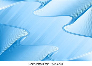 Vector illustration of a beautiful blue curved lined art background with central space for custom elements.