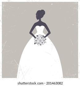 Vector Illustration of a Beautiful Bride