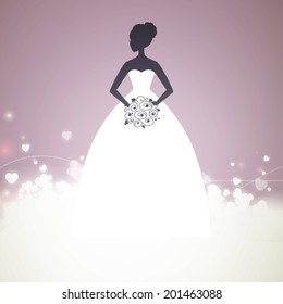 Vector Illustration of a Beautiful Bride