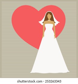 Vector Illustration of a Beautiful Bride 