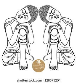 Vector illustration of beautiful buddha design.