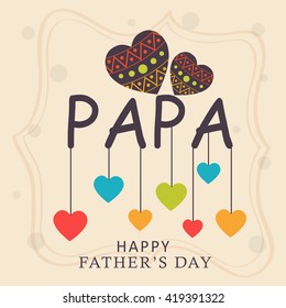 Vector illustration of a beautiful card of father's day.