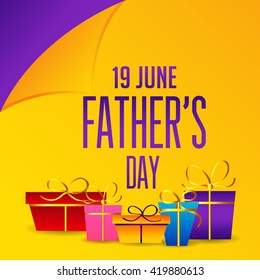 Vector illustration of a beautiful card of father's day.