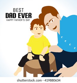Vector illustration of a beautiful card of father's day.