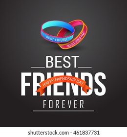 Vector illustration beautiful card for friendship day.