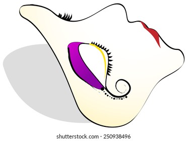 Vector illustration of beautiful carnival mask