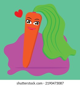 vector illustration of beautiful carrots suitable for diet and health posters