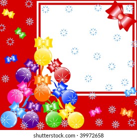 vector illustration of a beautiful Christmas tree made with the bows and Christmas decorations