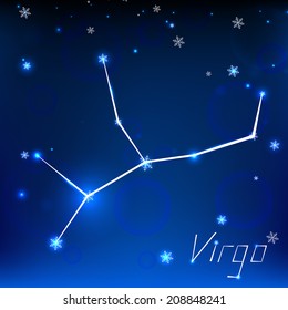Vector illustration of beautiful christmas zodiac sign
