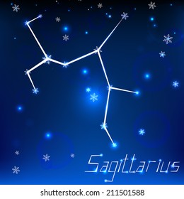 Vector illustration of beautiful christmas zodiac sign