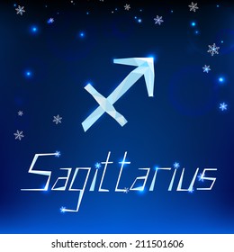 Vector illustration of beautiful christmas zodiac sign