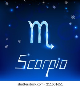 Vector illustration of beautiful christmas zodiac sign