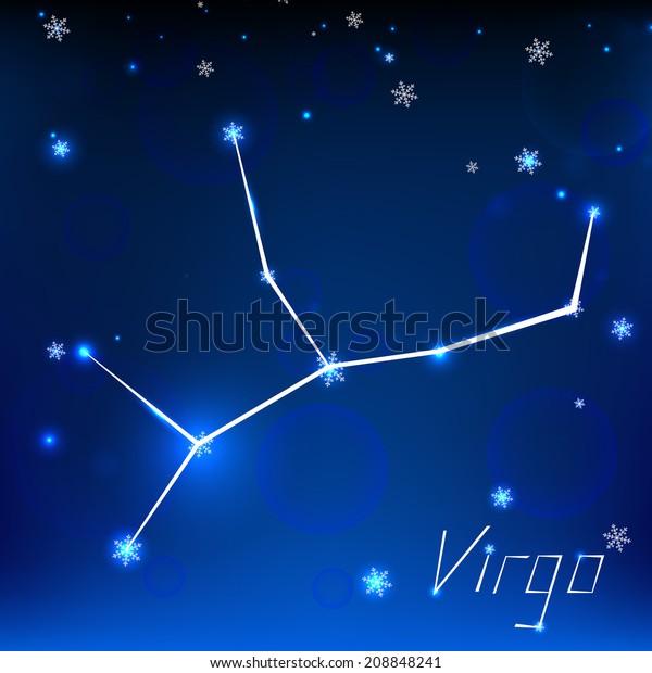 Vector Illustration Beautiful Christmas Zodiac Sign Stock Vector ...