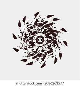vector illustration of beautiful circle and shoulder abstract motifs for cloth or others