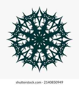 vector illustration of beautiful circular mandala pattern floral drawing for cover decoration