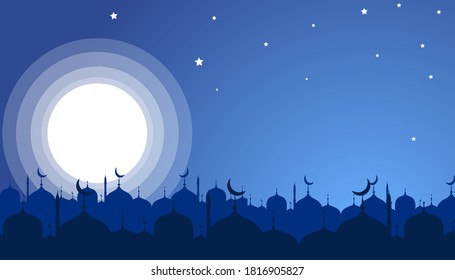 vector illustration of beautiful city. simple and minimalist background