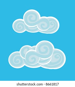 Vector illustration of beautiful clouds