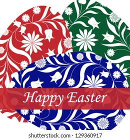 Vector illustration. Beautiful colored Easter eggs.