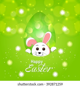 Vector illustration of beautiful colorful Easter egg for Easter greeting card with beautiful Easter element.