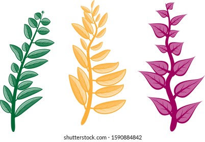 Vector illustration of a beautiful colorful leaf