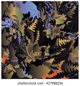 Vector illustration beautiful coral underwater background pattern