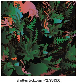 Vector illustration beautiful coral underwater background pattern