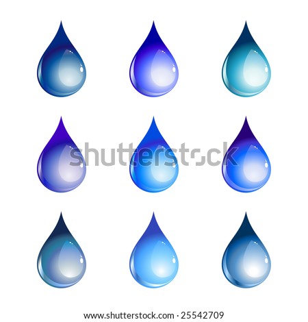 Vector Illustration Beautiful Decoration Water Drops Stock Vector