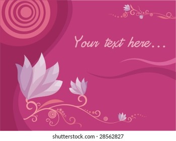 vector illustration of a beautiful decorative postcard