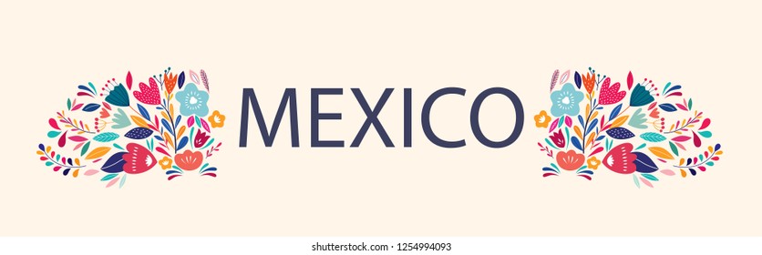 Vector illustration with beautiful design about Mexico