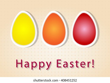 Vector illustration of beautiful Easter eggs.