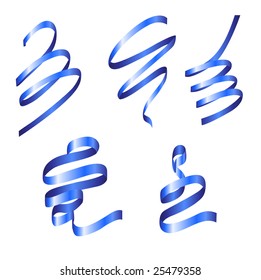Vector illustration of  beautiful, elegant ribbon icons. You can decorate your website, application or presentation with it.
