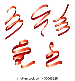 Vector illustration of  beautiful, elegant ribbon icons. You can decorate your website, application or presentation with it.