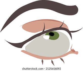 Vektorgrafik schönes Auge mit Schminke