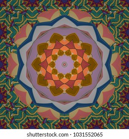 Vector illustration. Beautiful fabric pattern. Seamless floral pattern with nice doodles flowers. Cute Floral pattern in the small flower.