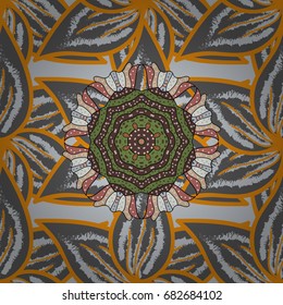 Vector illustration. Beautiful fabric pattern. On colored background. Seamless Floral Pattern in Vector illustration.