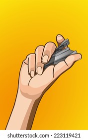 Vector illustration - Beautiful finger outline version. Created with adobe illustrator. finger, staples background