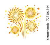 Vector illustration of Beautiful fireworks.Happy New Year and holidays.
