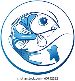 Vector illustration of beautiful fish.