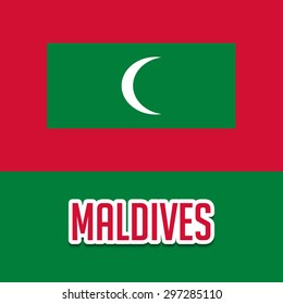 Vector illustration of a beautiful Flag for Happy Independence Day with Maldives flag.