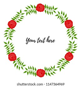 Vector illustration of a beautiful floral border with flowers for wedding invitations and birthday cards