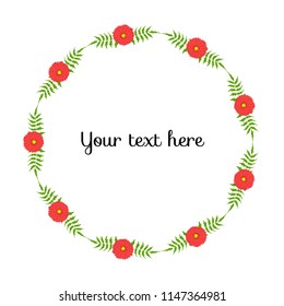 Vector illustration of a beautiful floral border with flowers for wedding invitations and birthday cards