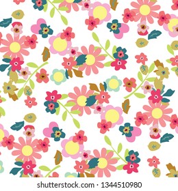 Vector illustration of a beautiful floral bouquet.  watercolor floral pattern, 