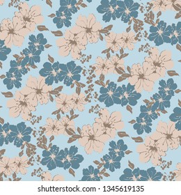 Vector illustration of a beautiful floral bouquet.  watercolor floral pattern