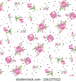 Vector illustration of a beautiful floral bouquet.  watercolor floral pattern,