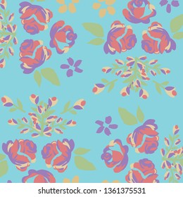 Vector illustration of a beautiful floral bouquet.  watercolor floral pattern,
