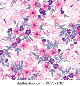 Vector illustration of a beautiful floral bouquet.  watercolor floral pattern