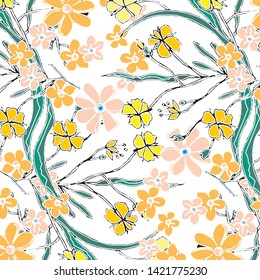 Vector illustration of a beautiful floral bouquet.  watercolor floral pattern